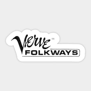 White Verve Records 1956 Folkways Sticker